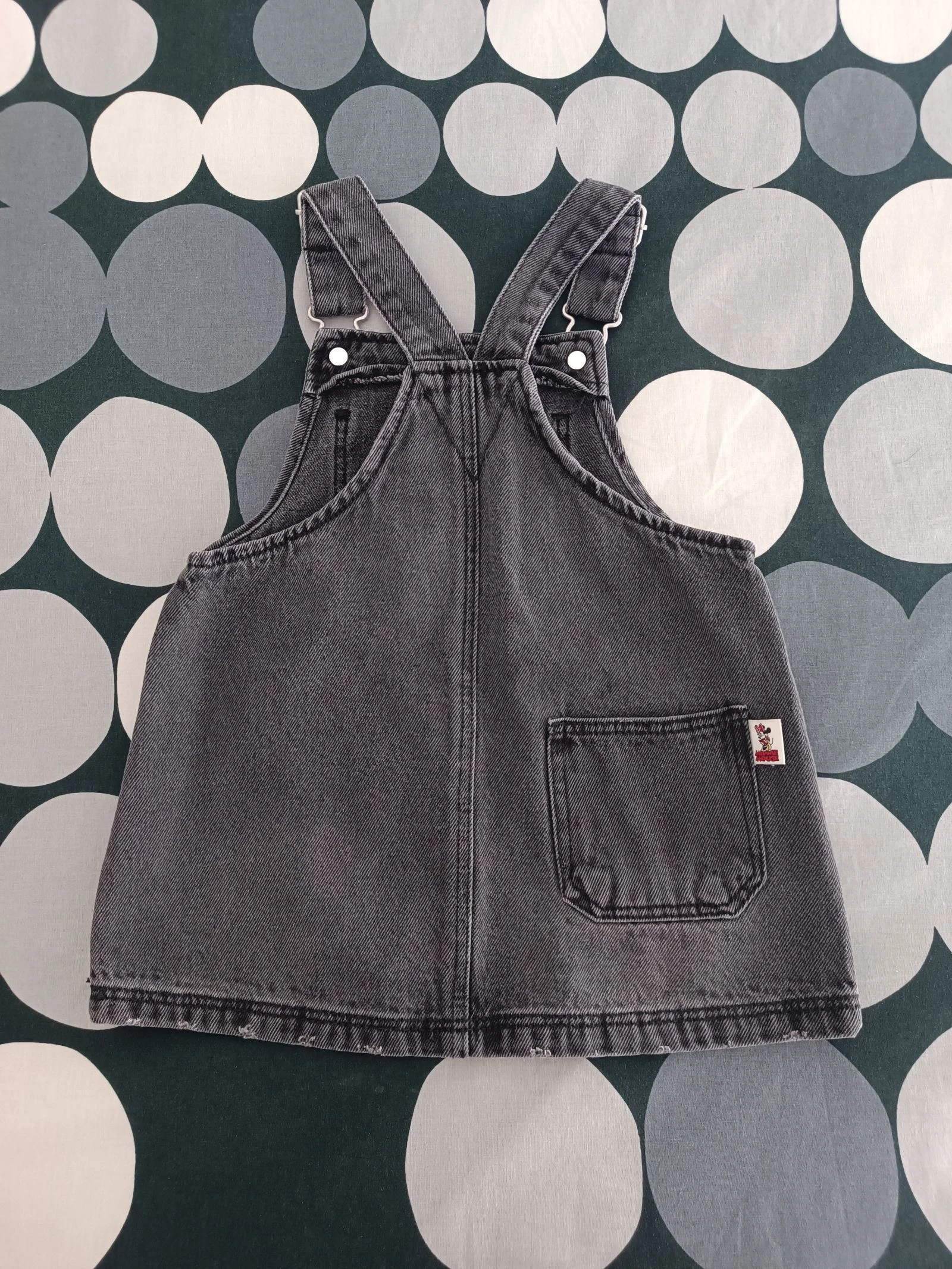 Vestido Jardineira Zara 9‑12 meses | Minnie en Jeans Gris 🐭 – photo 2